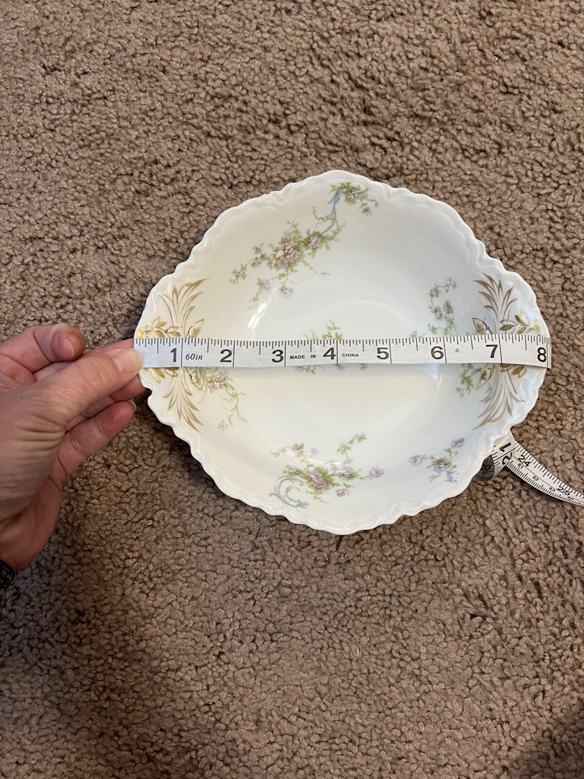 Antique RARE Haviland & Co France 8”x 7.25” Bowl Limoges Schleiger 57F China