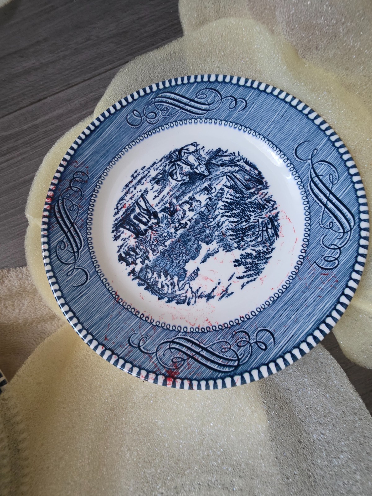 82 piece Currier and Ives Vintage dish set.