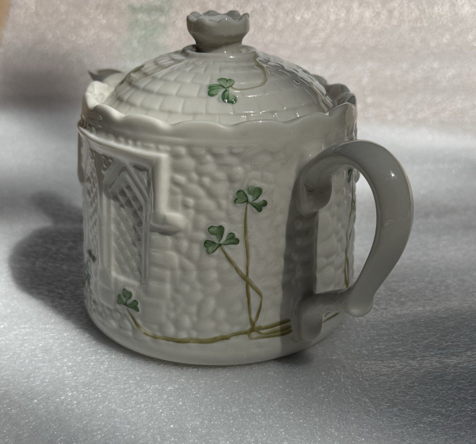 Irish Belleek – Shamrock – 2 Cup 5″ Castle Teapot