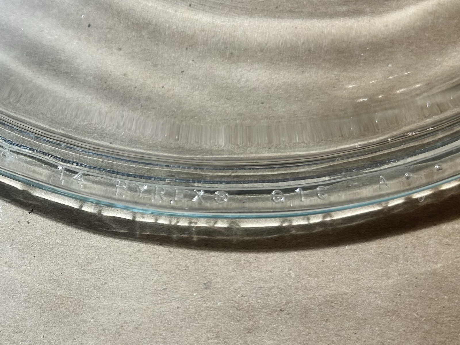 2 Vtg Pyrex G1C A Corning Ware for 2.5 QT Clear Glass Ribbed Replacement Lids
