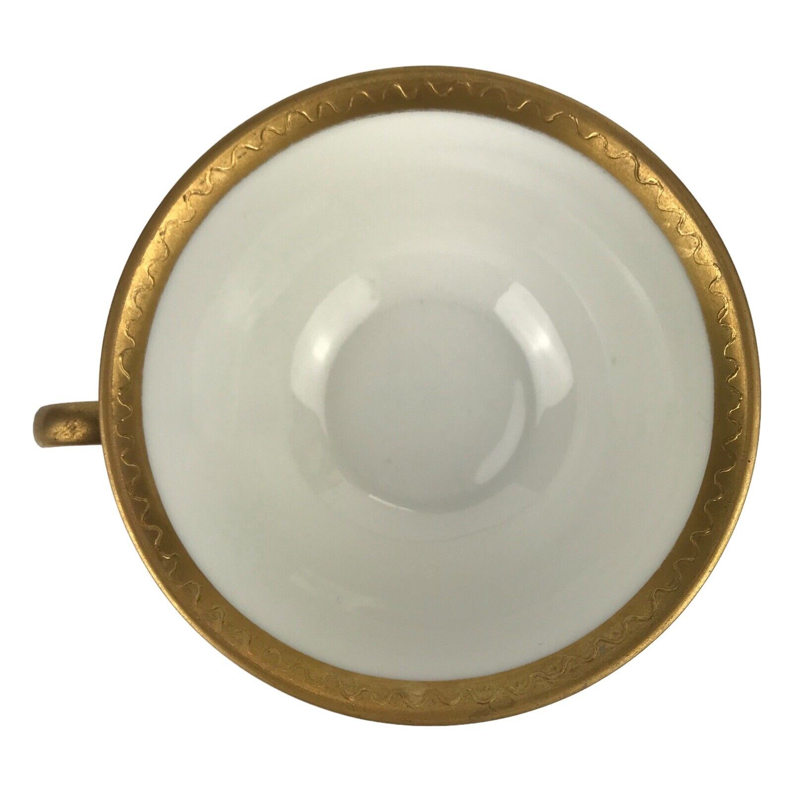 O&EG Royal Austria Teacup & Saucer Set 8 Cups 7 Saucers White Gold Trim Vintage