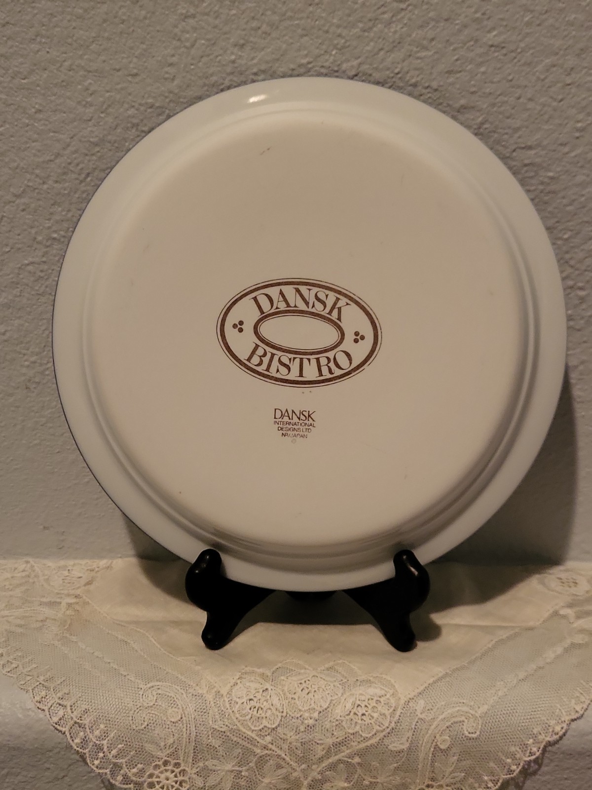 Dansk Christianshaven Blue Bistro Salad Dessert Plates Set of 4 Japan 8 3/4″