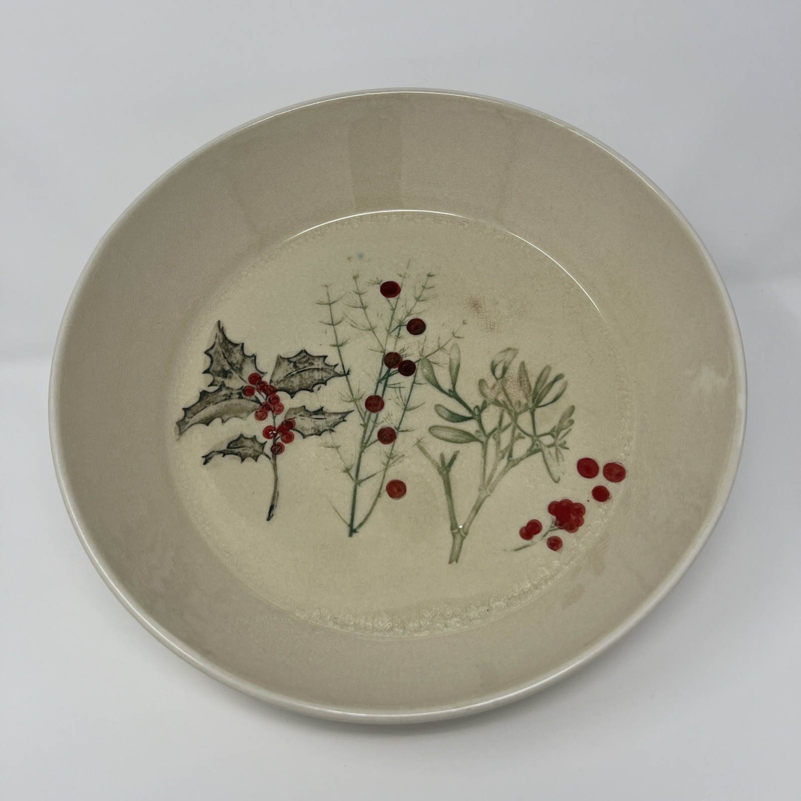 Stoneware Botanical Pasta Bowl 12”