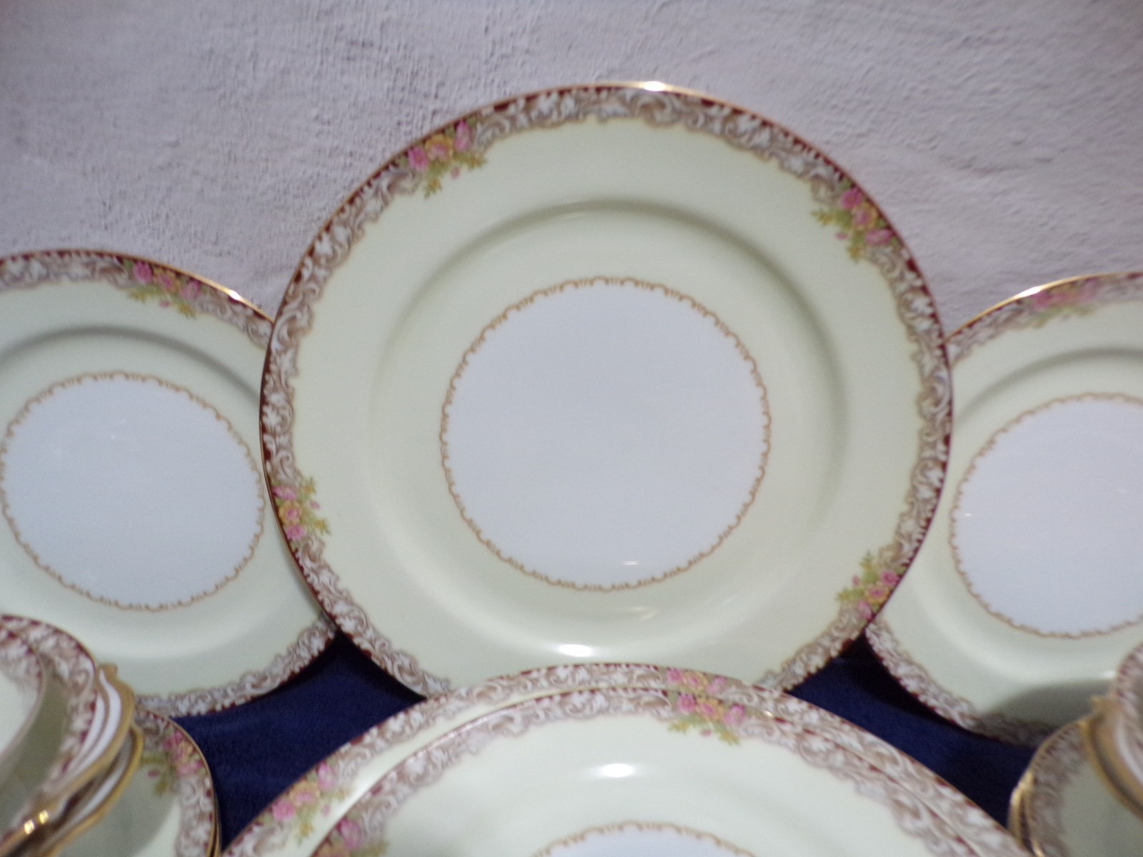 Noritake Harmony #3906 Gold Trim Made Occupied Japan Dinnerware Service for 4