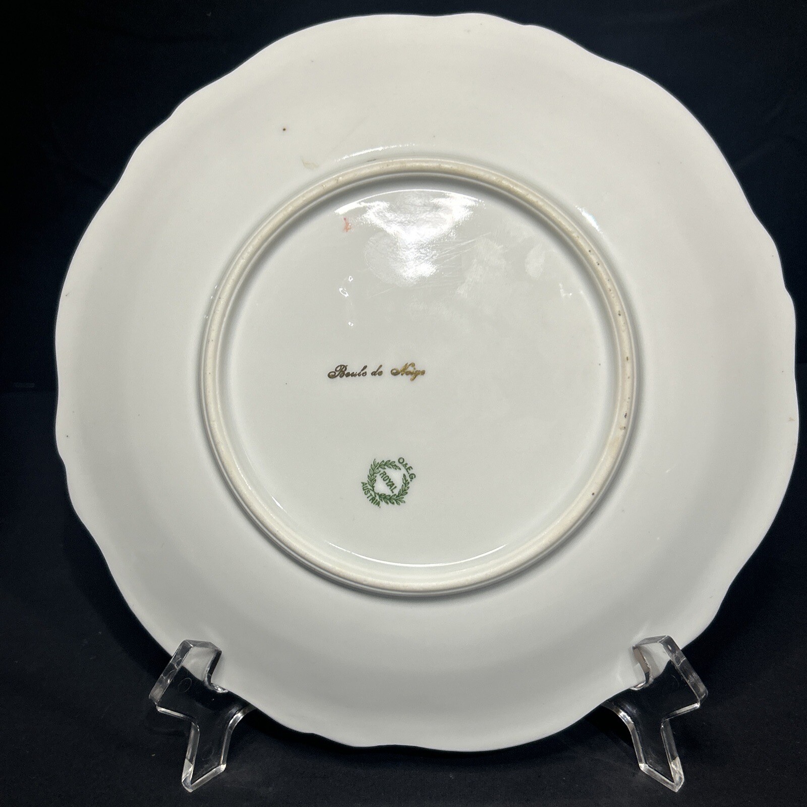 Antique O & EG Austria (circa 1899-1918) 9.5” Floral Plate Nice Condition Signed