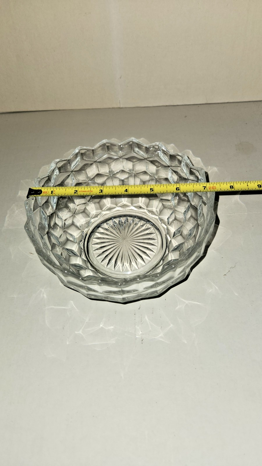 FOSTORIA AMERICAN Glassware 7 inch x 3.25 inch serving bowl