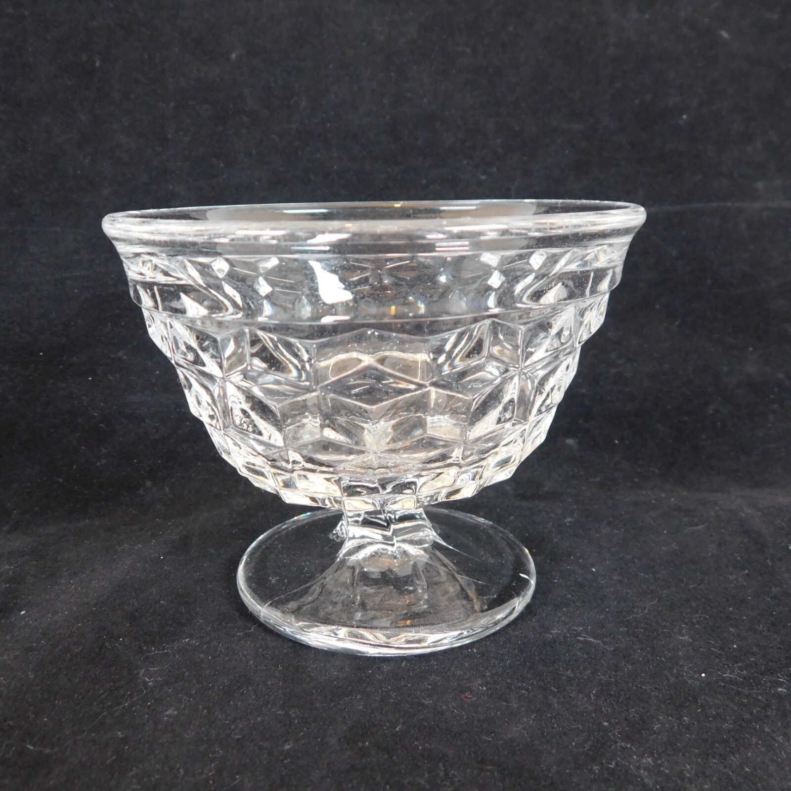 Set of 2 Fostoria American Clear Footed Sundae Cups 3 1/8 in tall Fruit Dessert