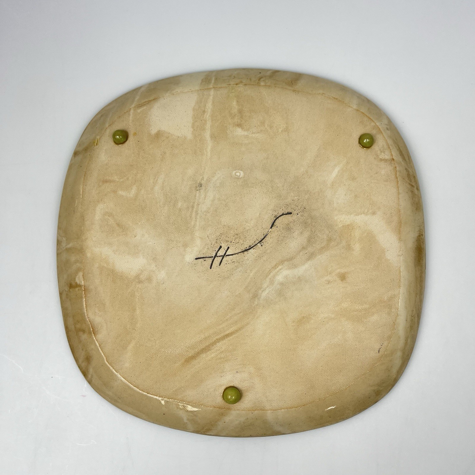 Sue Henry Handmade Stoneware Serving 12” Plate Wild Geranium Leaf Pottery USA