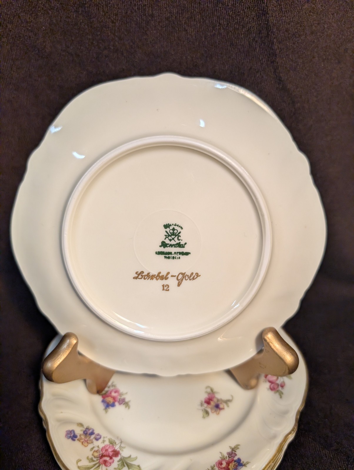Rosenthal Lombul Gold – 2 Bread Plates 6″ – Excellent Condition