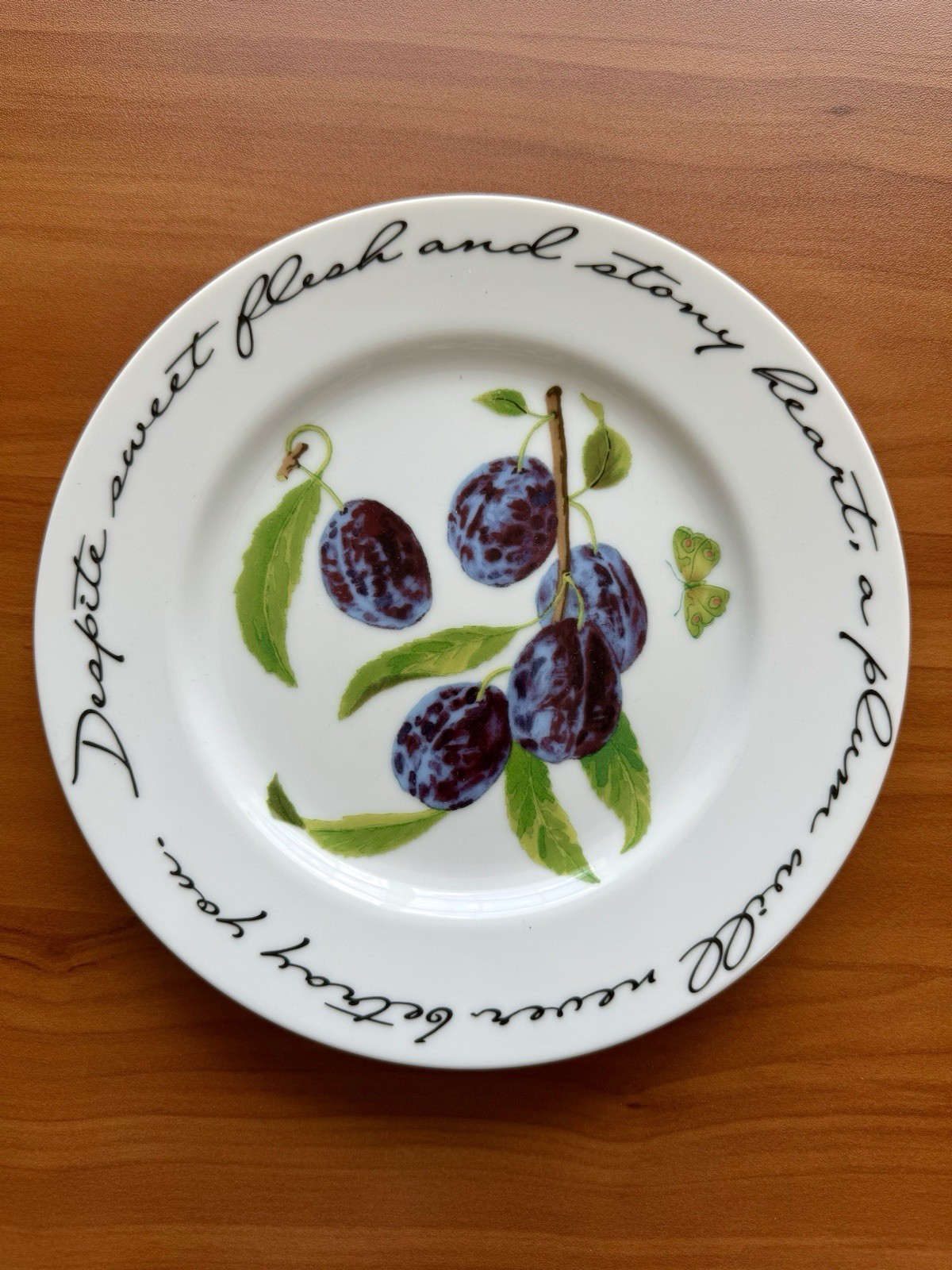 Williams Sonoma Plates 8” Appetizer Fruit Orchard Suite w/ Poetry