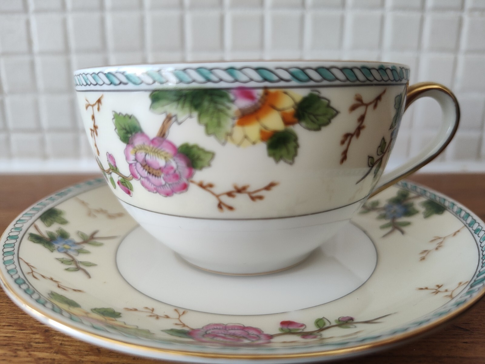 STUNNING 1920s Vintage Noritake Japan AMERITA Coffee / Tea Cup & Saucer Set