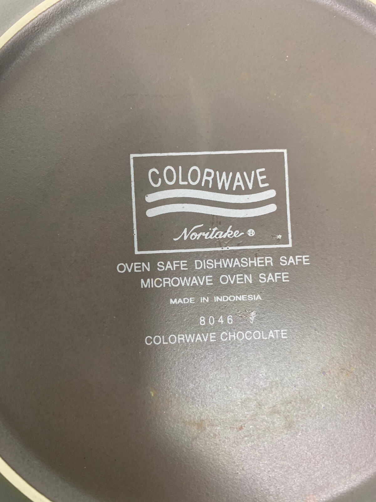 NORITAKE COLORWAVE CHOCOLATE SALAD PLATE(S) 8 3/8″ & Dinner Plate 10 3/8”