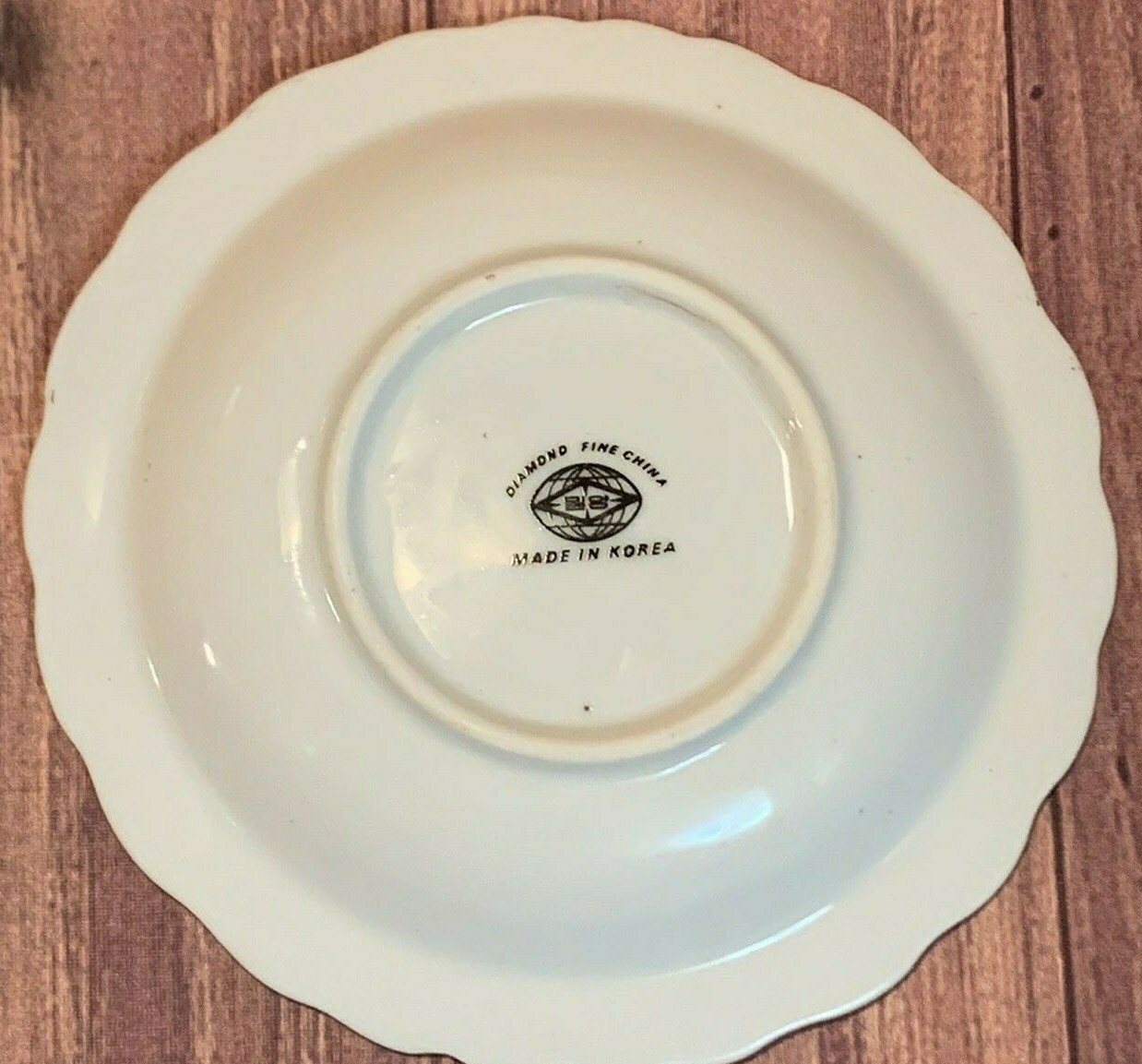 Diamond Fine China ~ Floral Creamer and Saucer Set ~ Japan *mini*