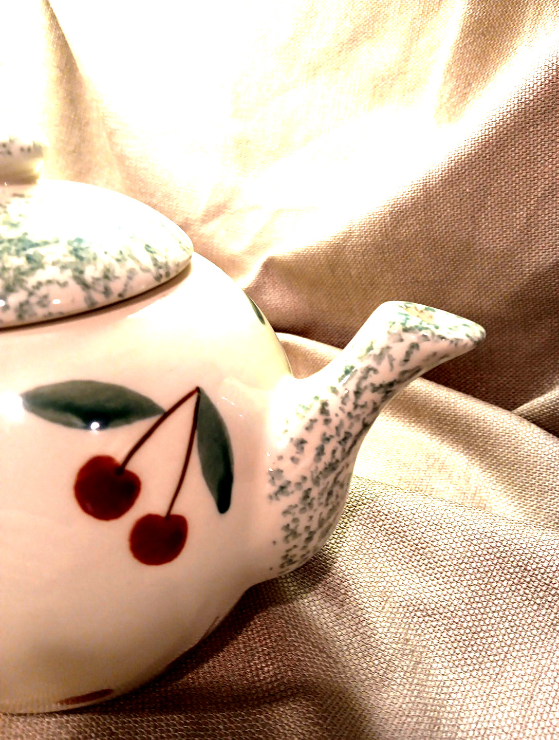 Hartstone Pottery Fruit Salad Teapot Stoneware 1989 Country Cottage Vtg Farm🥀