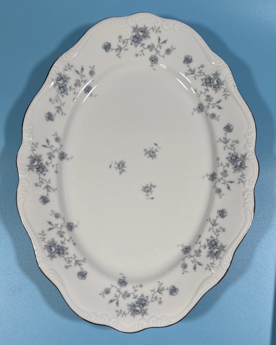 Johann Haviland Bavaria Germany Fine China Blue Garland 13 In Serving Platter