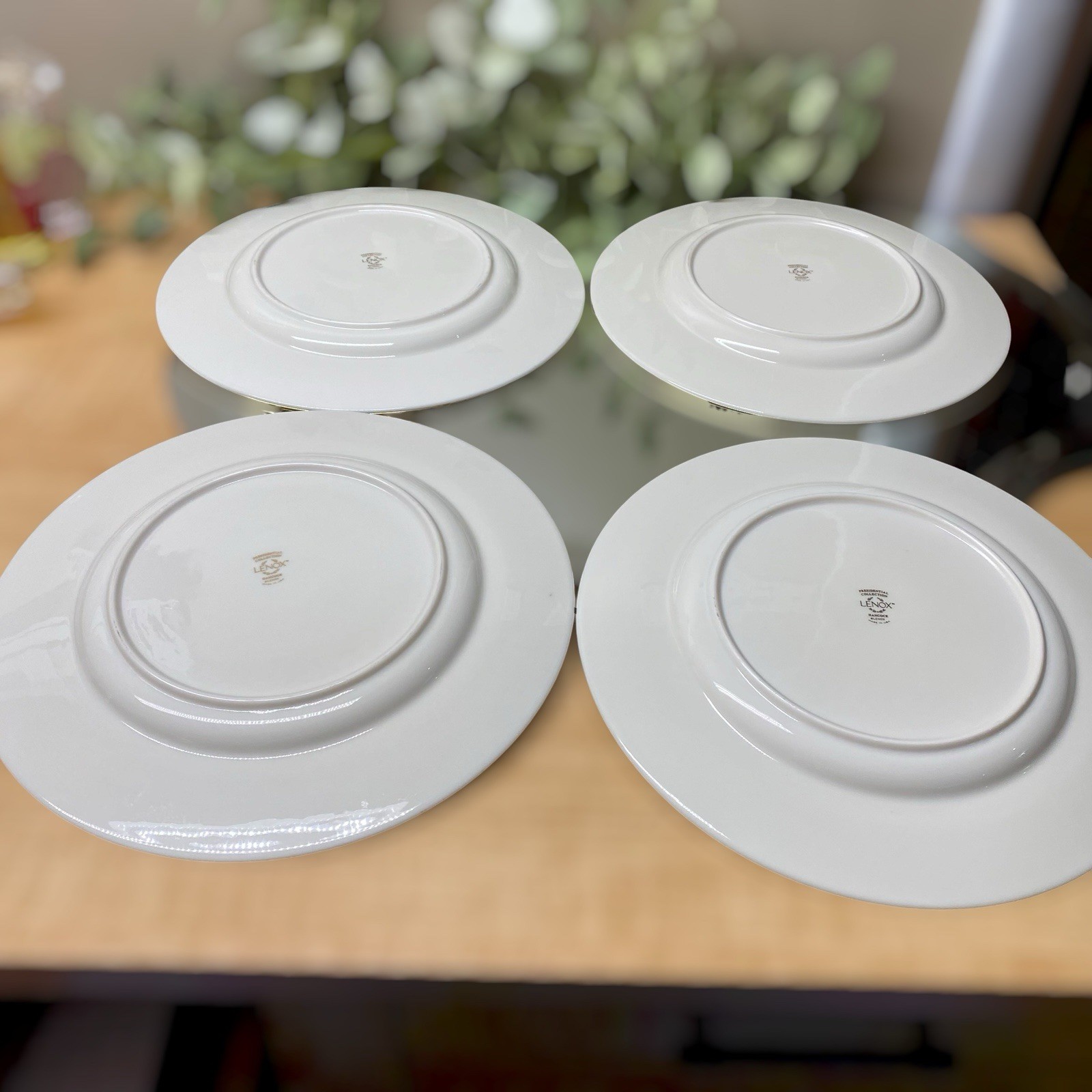 Lenox Presidential Collection Hancock 10 1/2” Dinner Plates Set Of 4 USA Gold