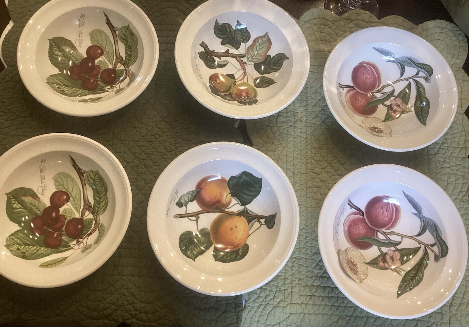 Portmeirion Pomona Rimmed Soup Bowls – Set Of 6