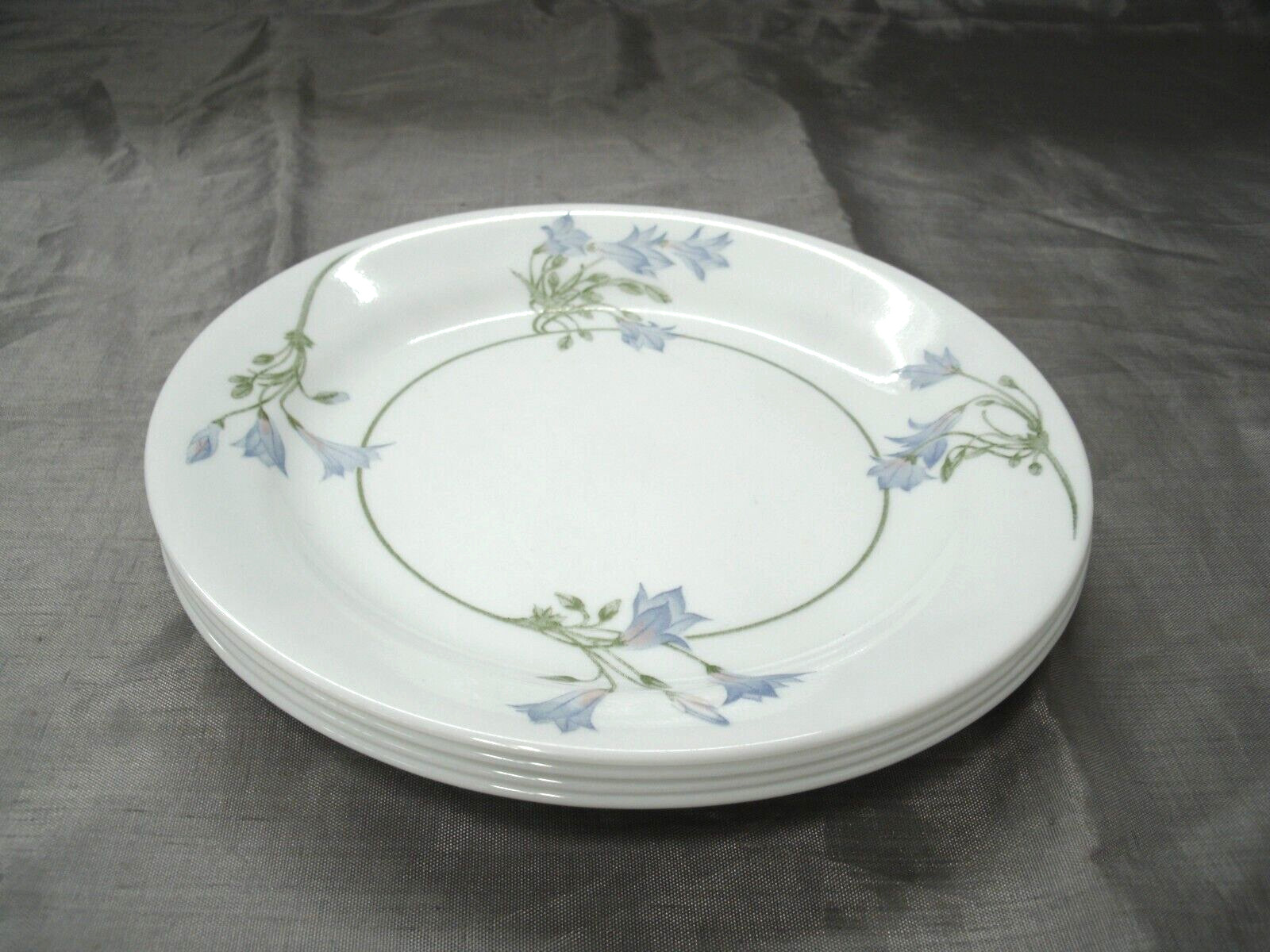 Vtg Corning Corelle BLUE DUSK Set of 4~7-1/4″ Salad Dessert Plates Disc’d USA ec