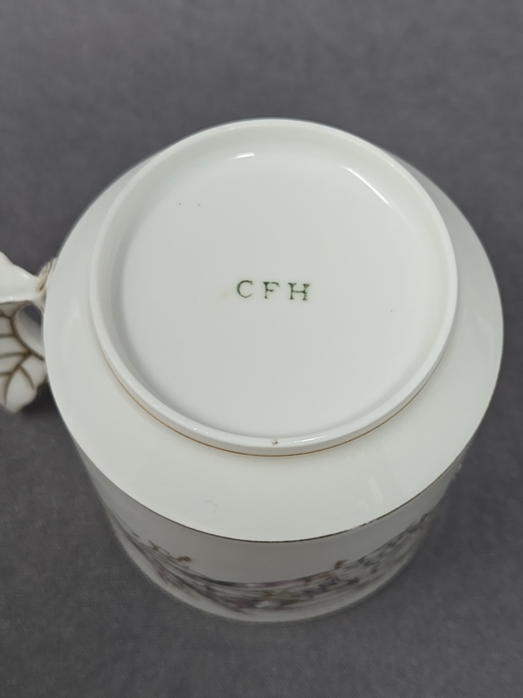 Charles Field Haviland Limoges Leaf Handle Demitasse Cup & Saucer 1868-81