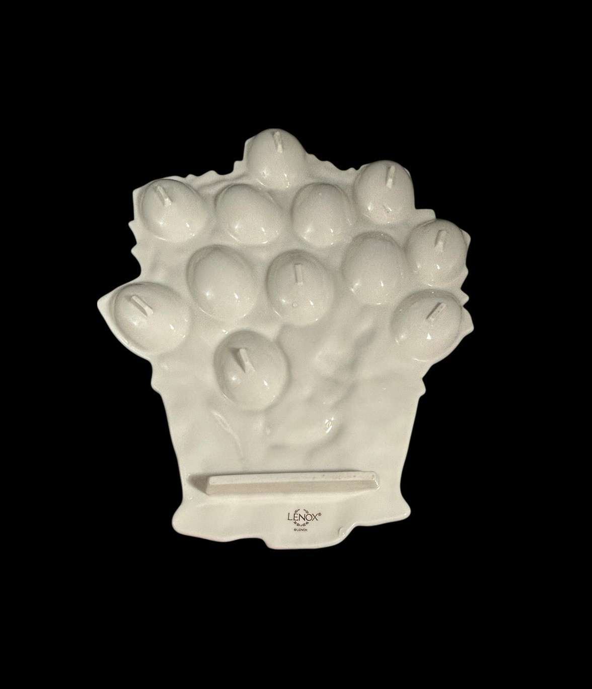 Lenox Tulip Basket Deviled Egg Porcelain Plate Easter Bunny Pastels 12″x10″ EUC