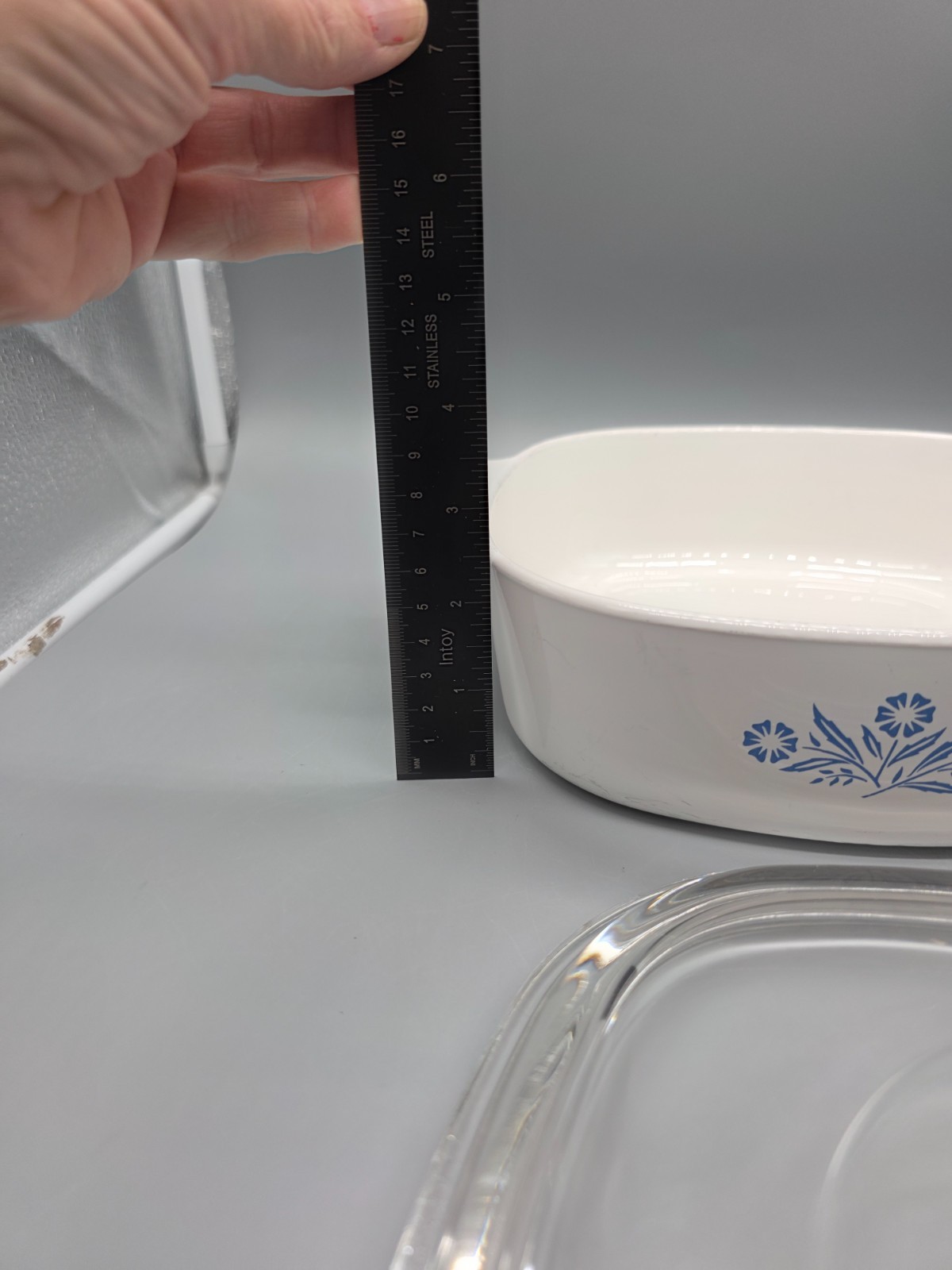 Vintage Corning Ware Blue Cornflower A-2-B 2 Qt. Casserole Dish + A9C Pyrex Lid