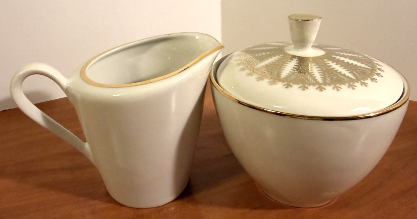 Winterling Kirchenlamitz Bavaria White Gold Coffee Server Set