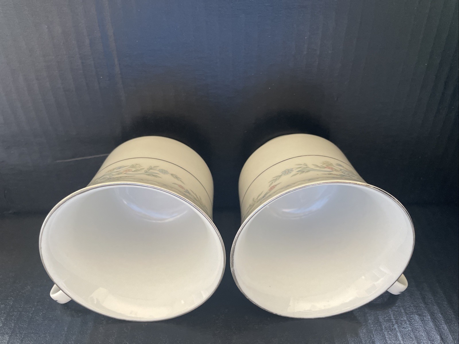Two Tea Cups Somerset By NL Excel Coffee China floral porcelain Antique Vintage