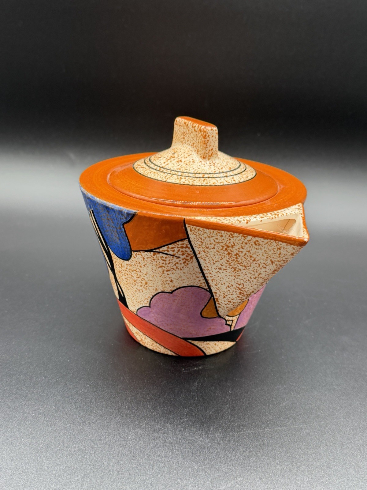 Vintage ’93 Art Deco Clarice Cliff MMA ‘Bizarre Autumn’ Tea Pot Reproduction