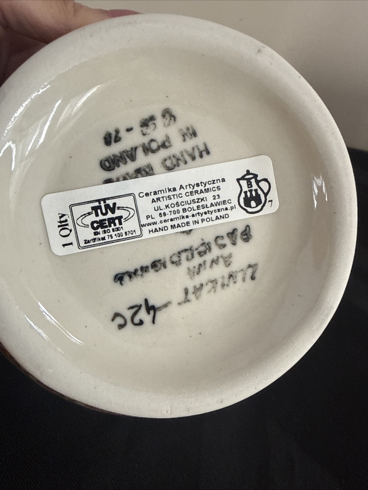 Bowl with Pedestal UNIKAT Made In Poland