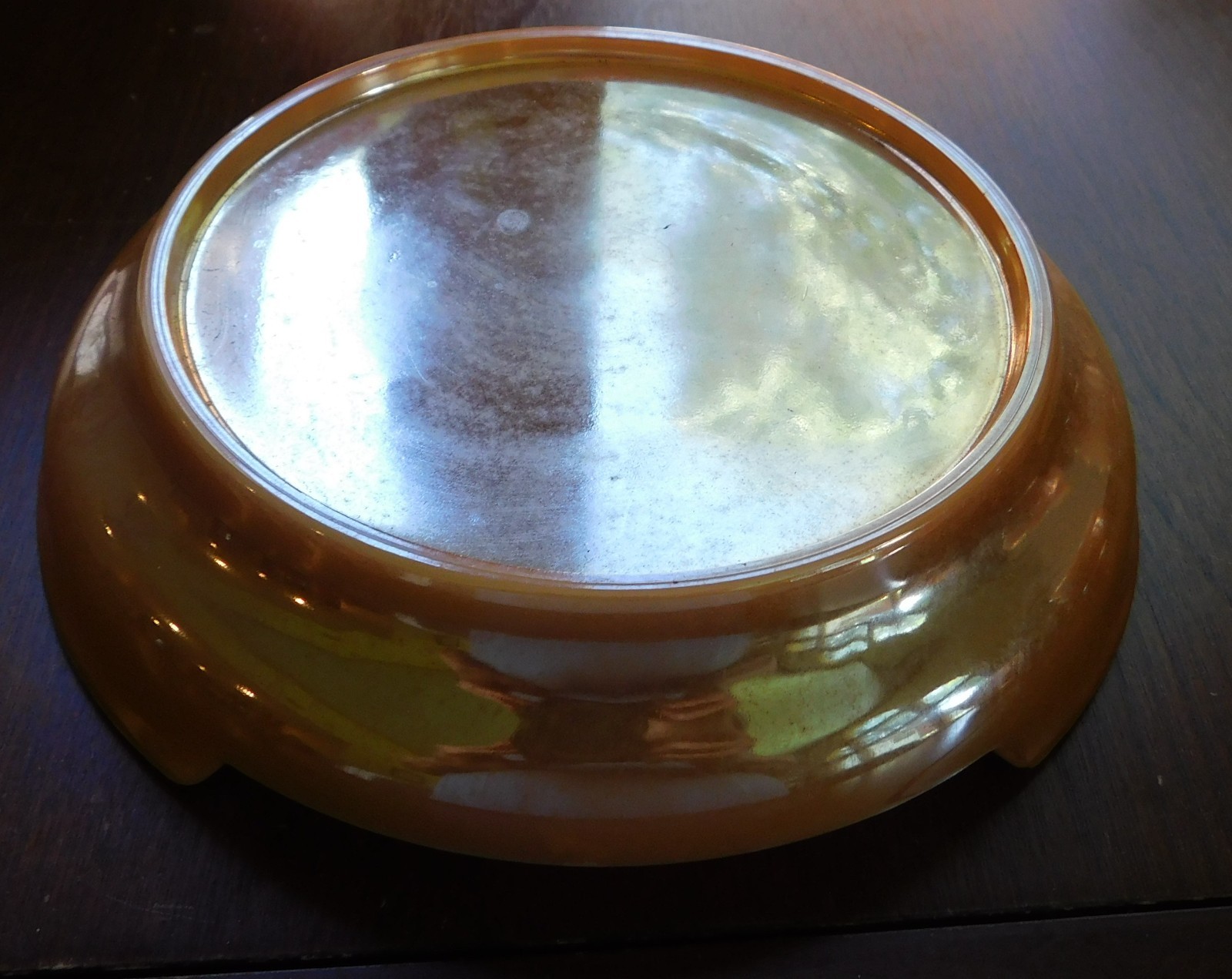 Anchor Hocking Luster Peach Punch Bowl set