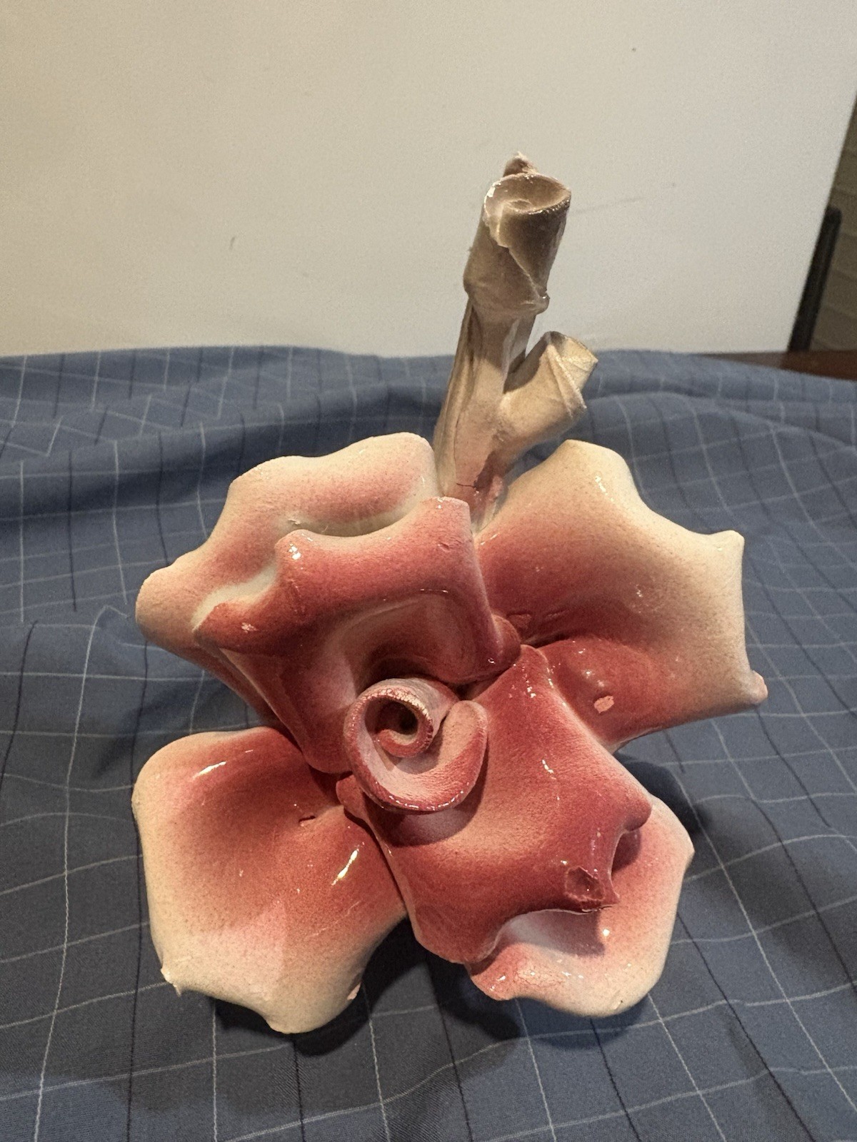 4 Vintage 1920’s Italian Capodimonte Flowers Roses Handmade In Italy