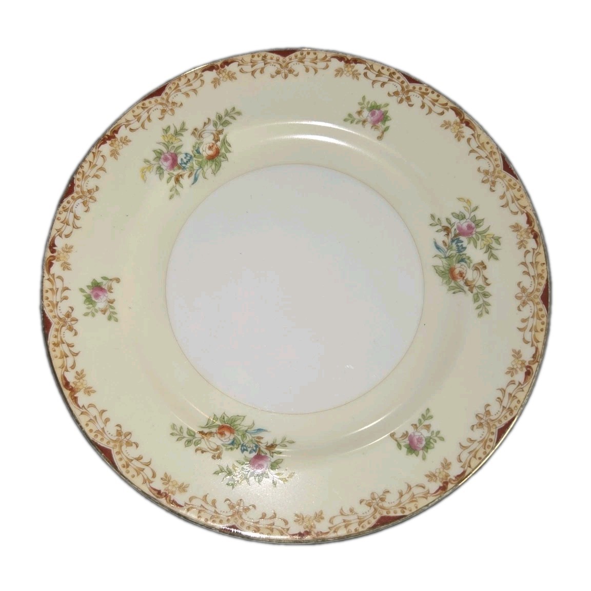 Meito China, Made in Japan, Hand Painted. 6.5 Bread Plate/Saucer. Floral Pattern