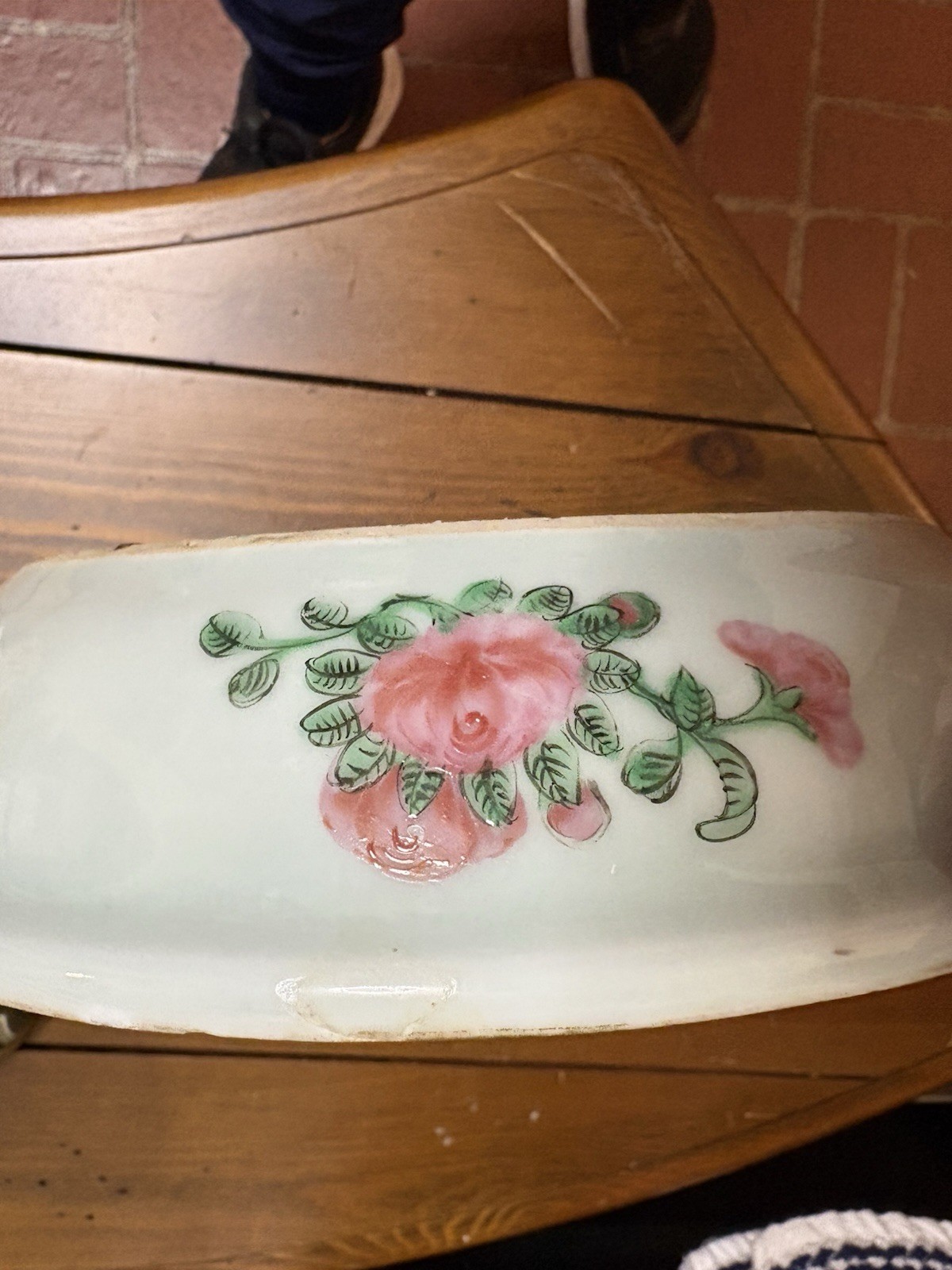 Antique 19th Century Chinese Rose Medallion Porcelain Platter- 11×9 in