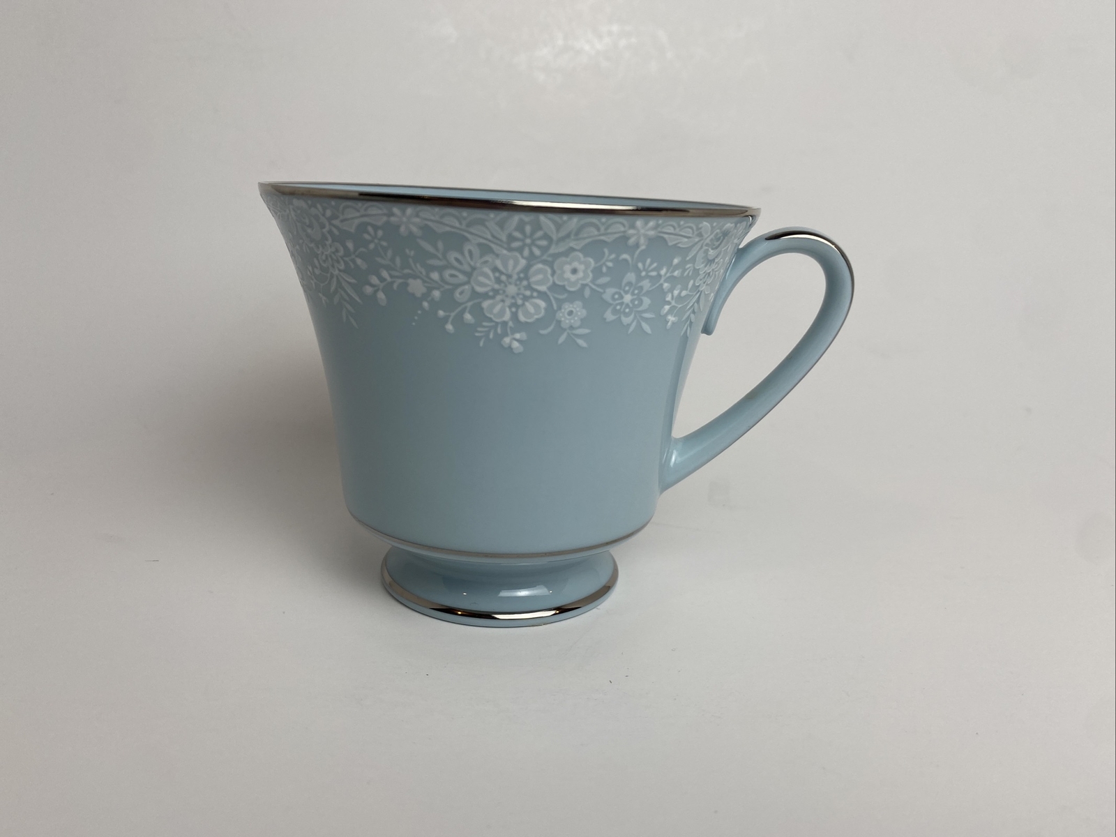 Noritake China Fidelity Cup & Saucer Baby Blue With Gold Trim 8003 W81