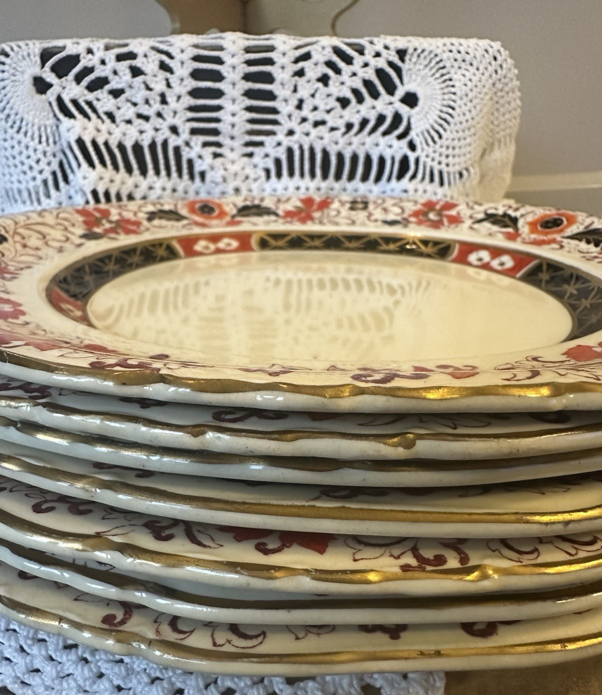 Masons Ironstone Antique Pattern 4791 7x Dinner Plates Read Description