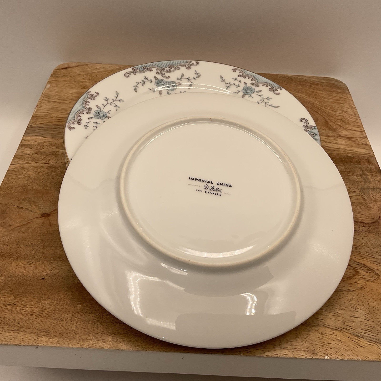 Vtg Imperial China “Seville” 6-1/2” Bread Plates W. Dalton #5303 Japan Lot Of 4