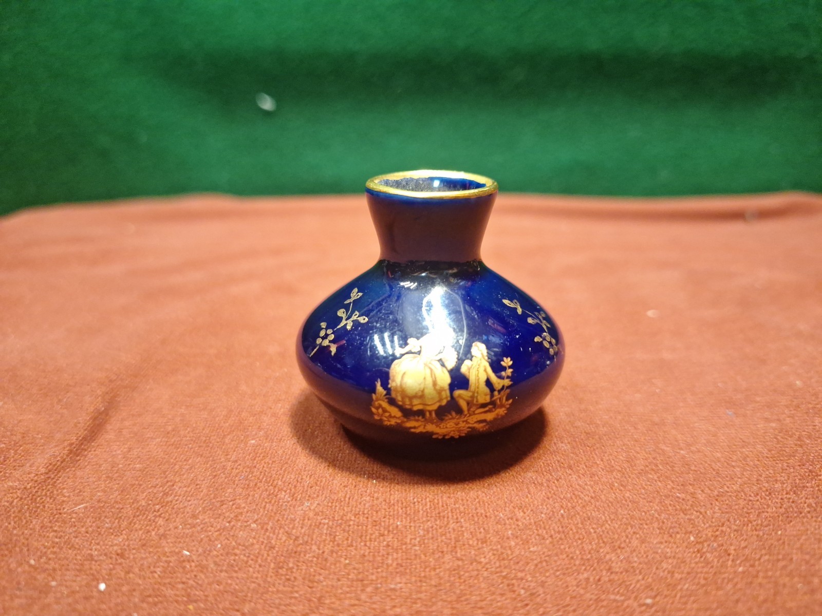 Limoges France, Cobalt Blue Pottery Lot Of 3