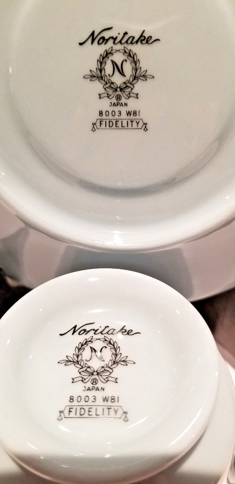 Noritake Fidelity Cup & Saucer Blue White Flowers Platinum Trim