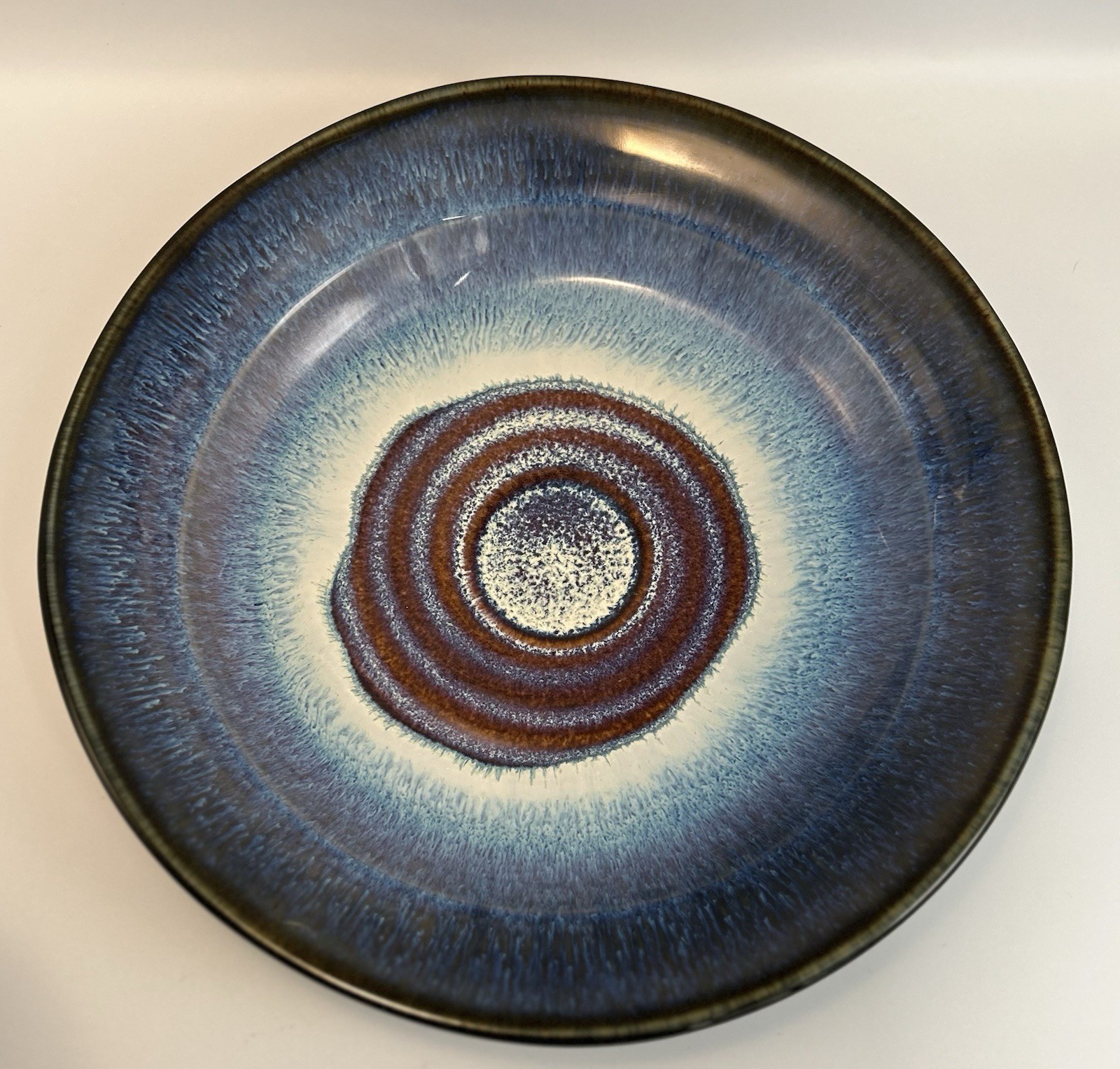 Bill Campbell Studio Pottery Large Chip and Dip Set, Vintage Euc