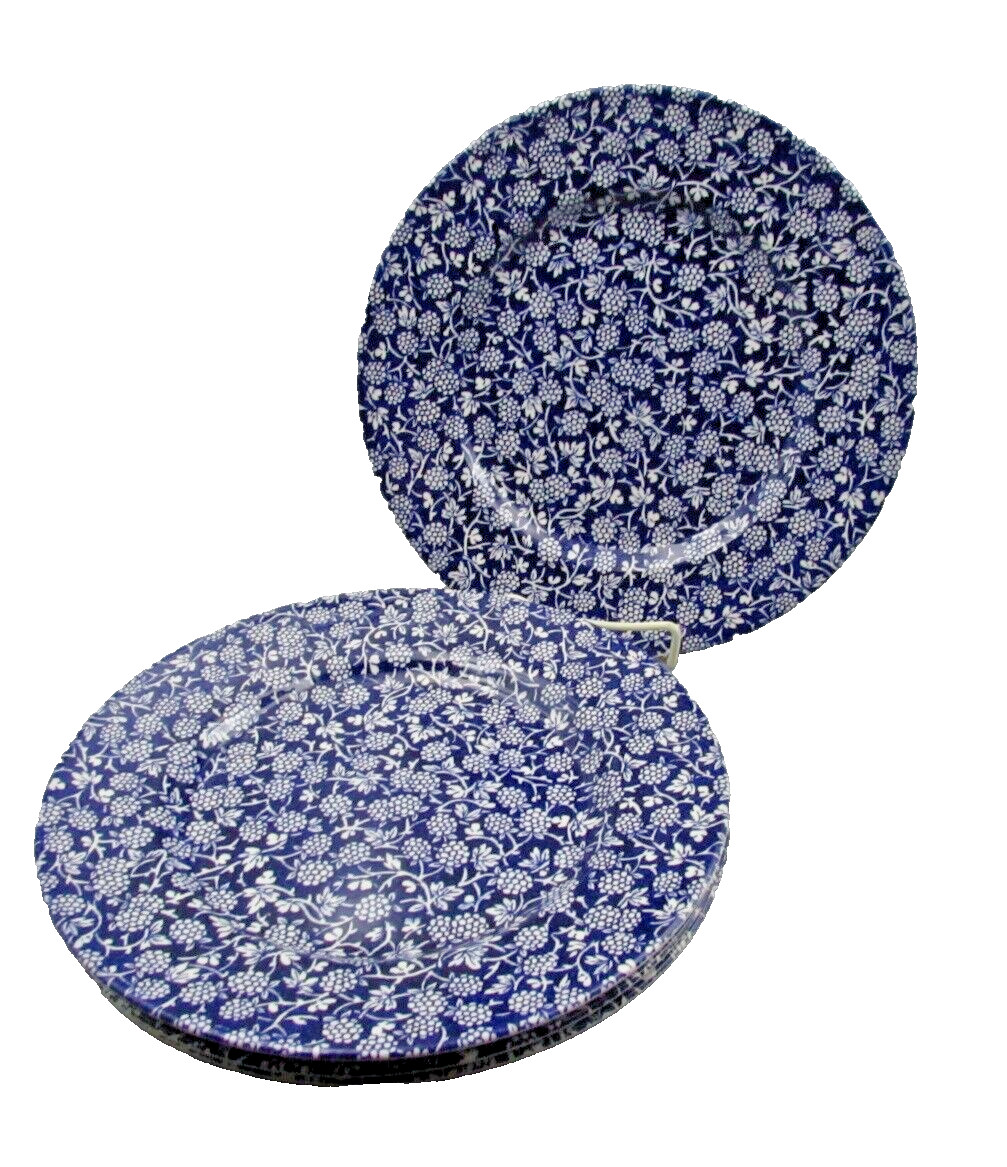 Royal Stafford China BLACKBERRY Blue Dinner Plates – Set of Four – New