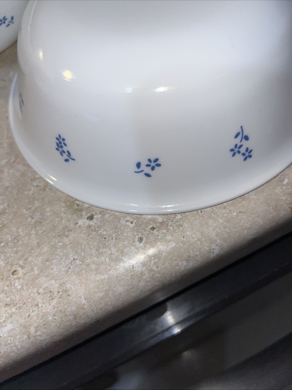 VTG Corelle Blue Dusk Floral 6” Cereal Soup Bowls (Set of 3) Provincial Blue USA