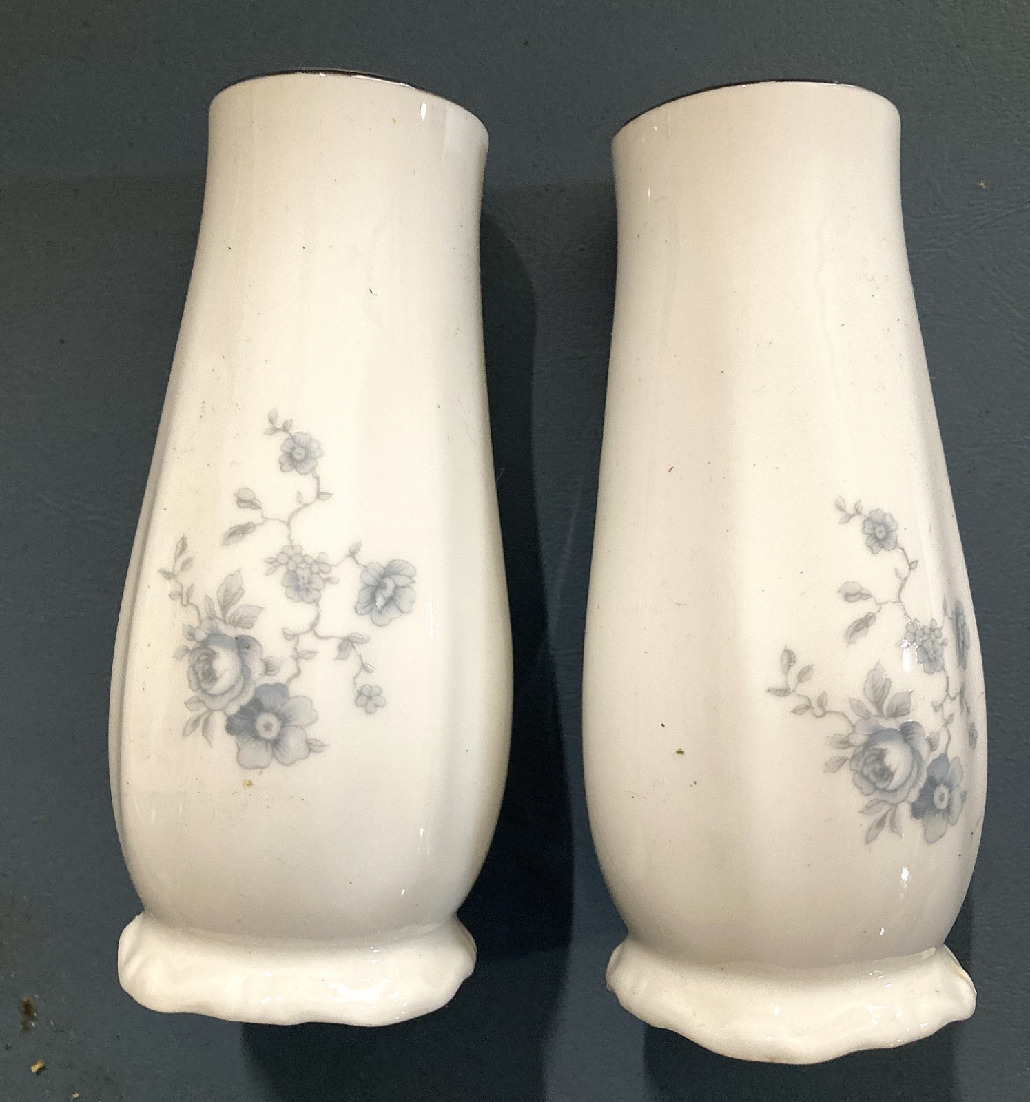 Vintage Johann Haviland Bavaria Germany Blue Garland Pattern Salt/Pepper Shakers