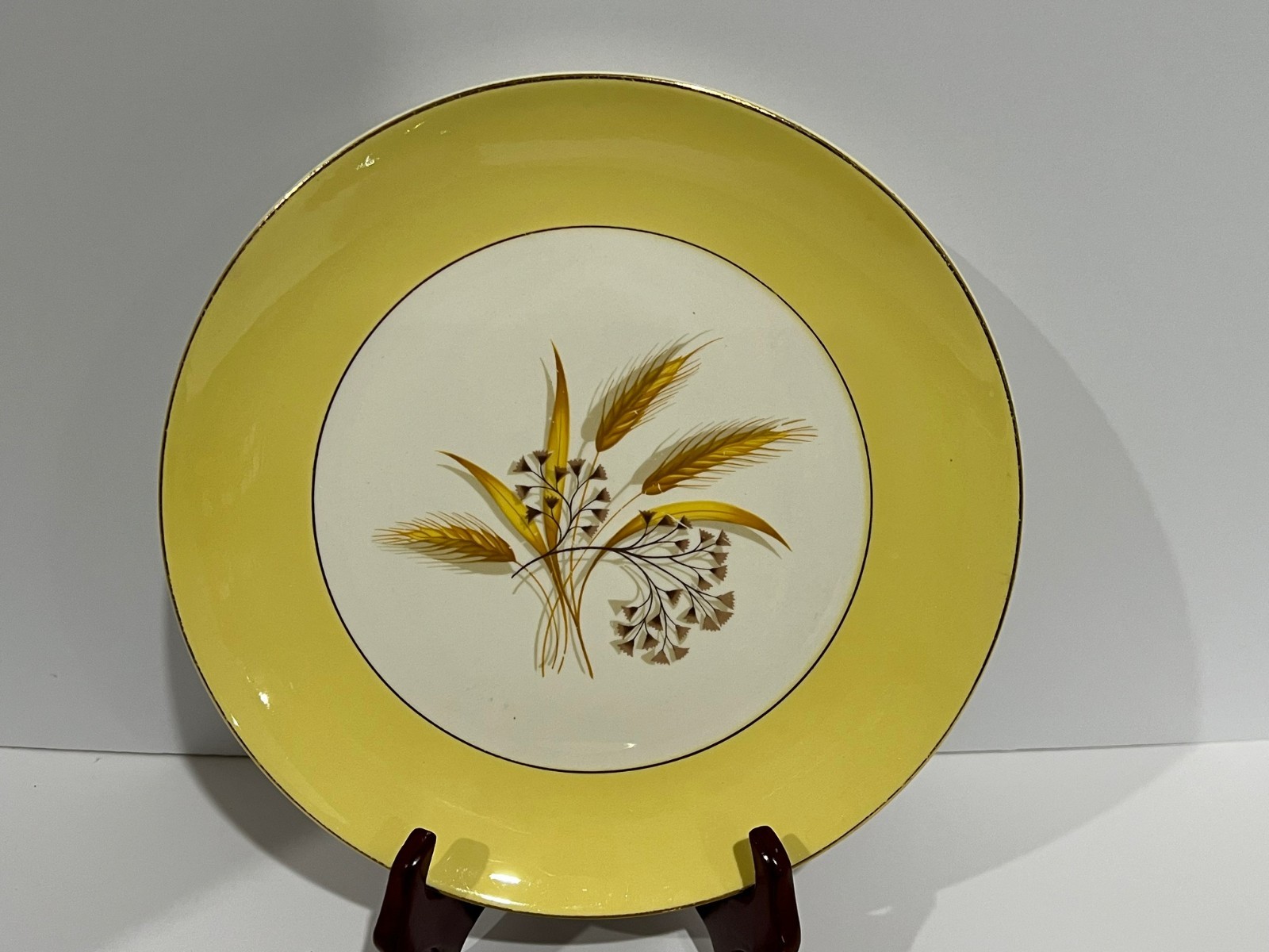 Set of 6 Plates, Bowls Autumn Gold Century Service Semi Vitreous Wheat Yellow