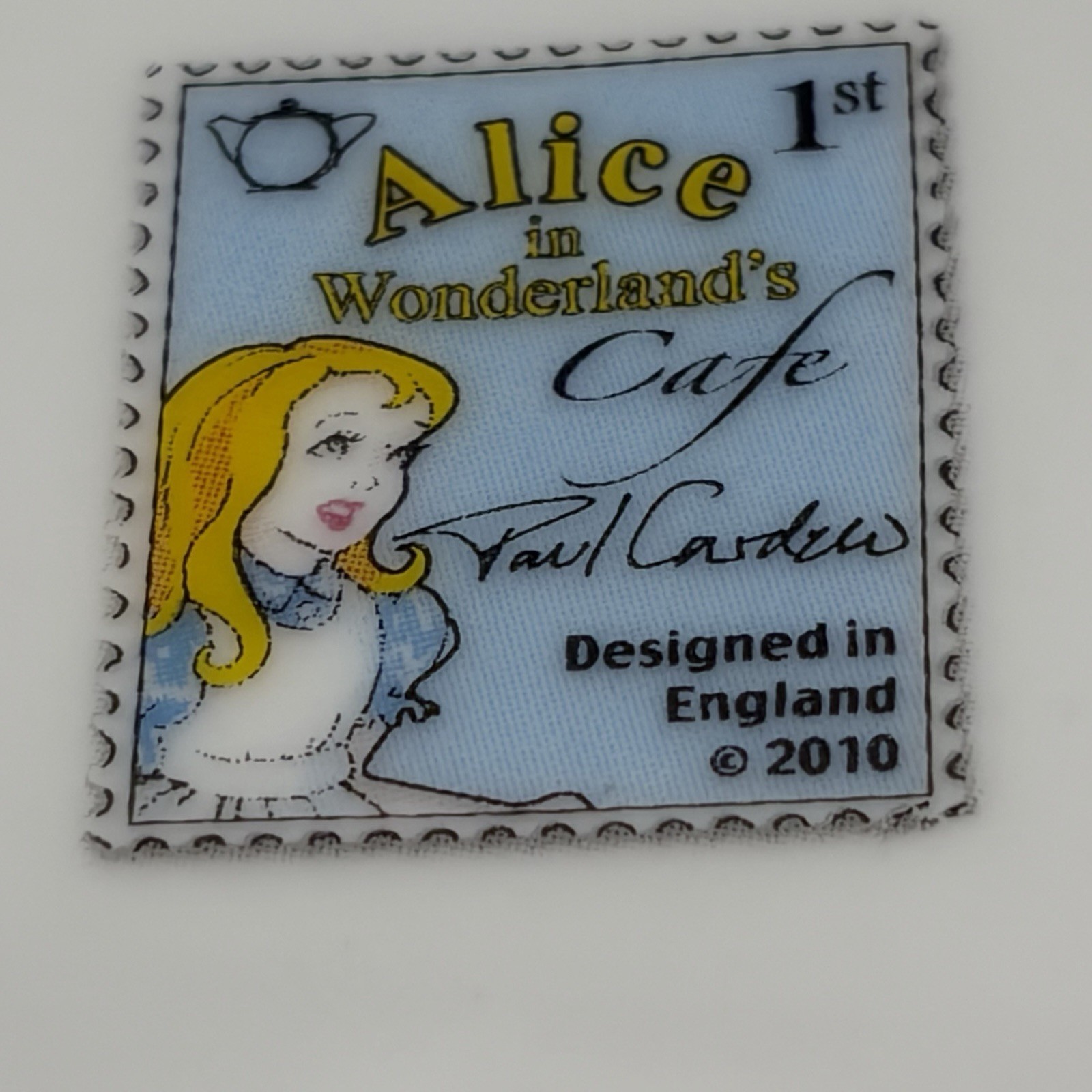 Paul Cardew Alice in Wonderland Cafe 2 Dinner 4 Salad Plate 2 Wide Rim Bowl 2010