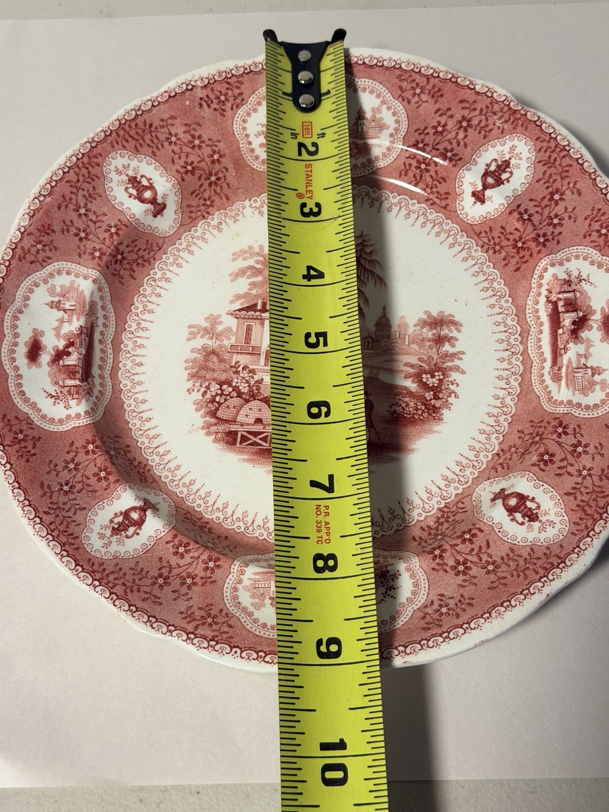 Staffordshire Printed Plate, “PEARL – FLORENTINE CHINA” Pattern