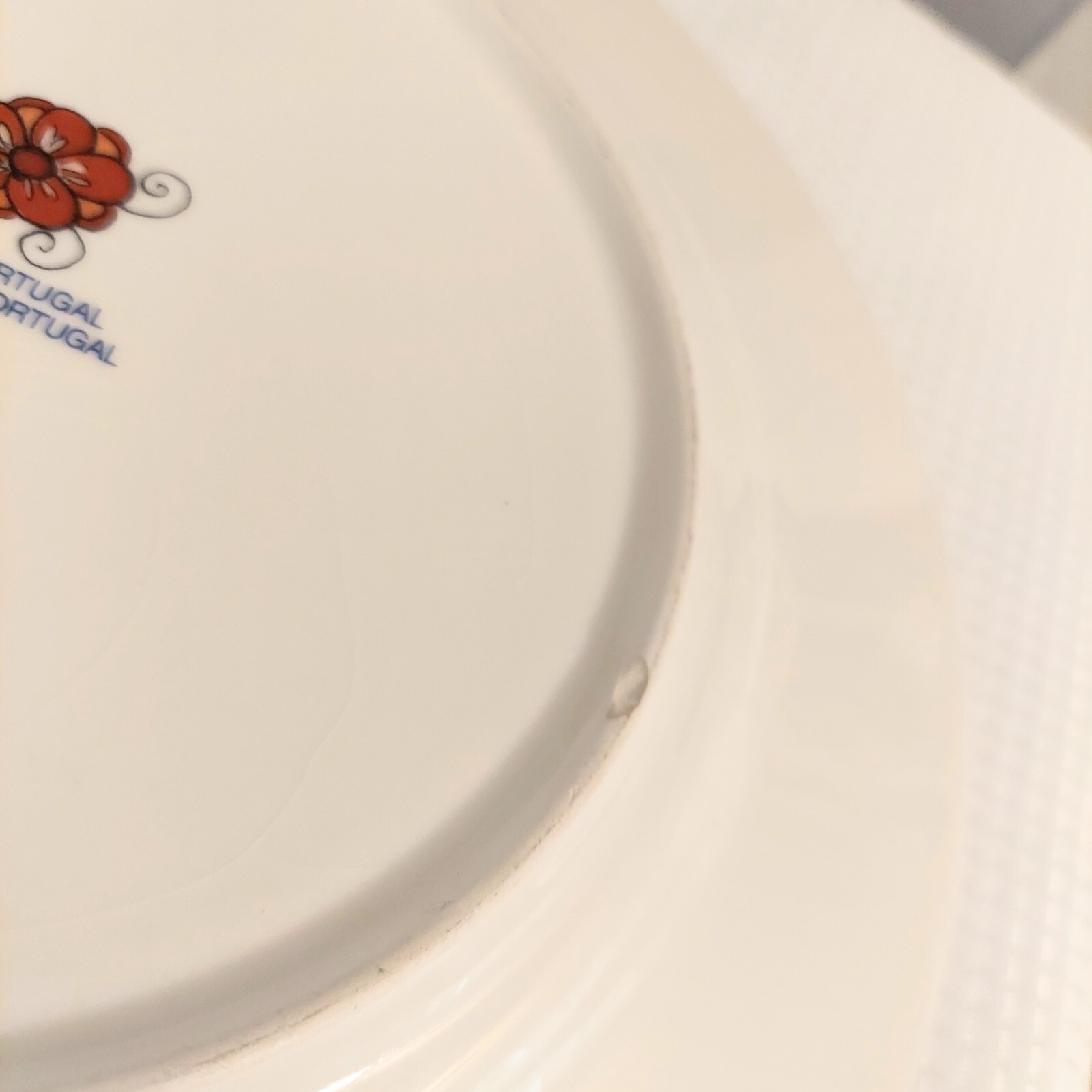 Portugal Dinner Plate Scroll Snowflake Medallion Daruta Style Floral Band