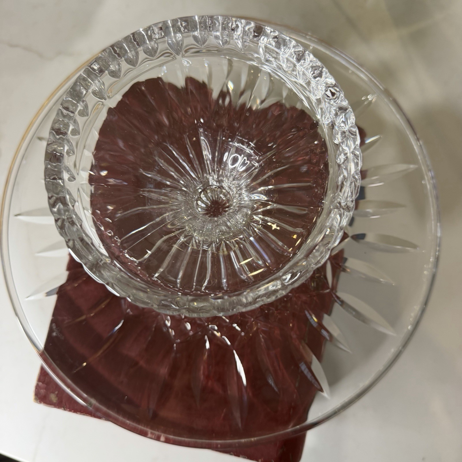 waterford crystal cake stand vintage