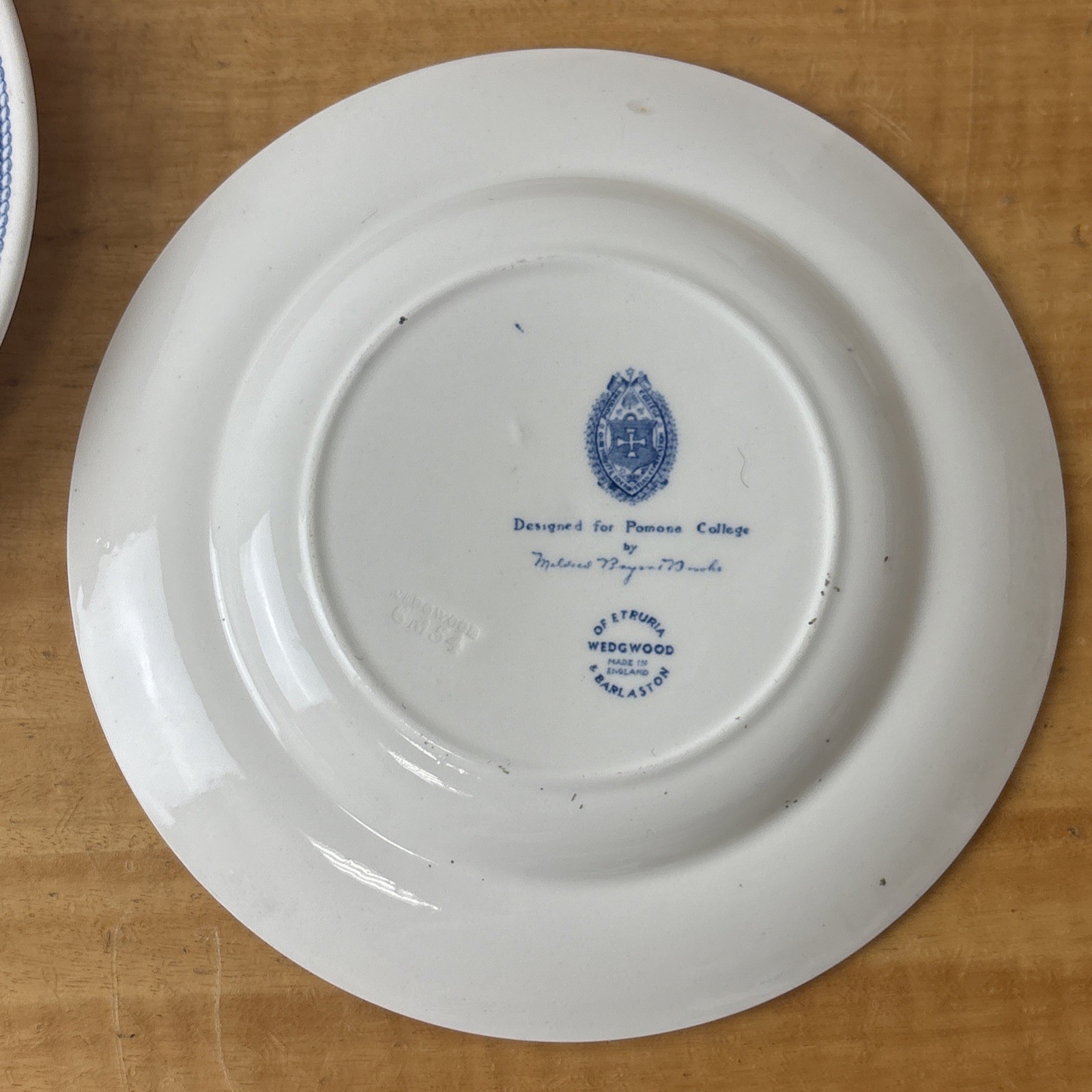 Pomona College Blue by Wedgwood Bread Plate Set of 4