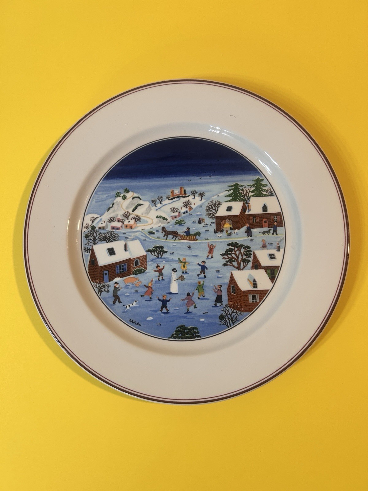 Pristine Villeroy & Boch Naif Christmas Dinner Plate 10 5/8” Gerard Laplau