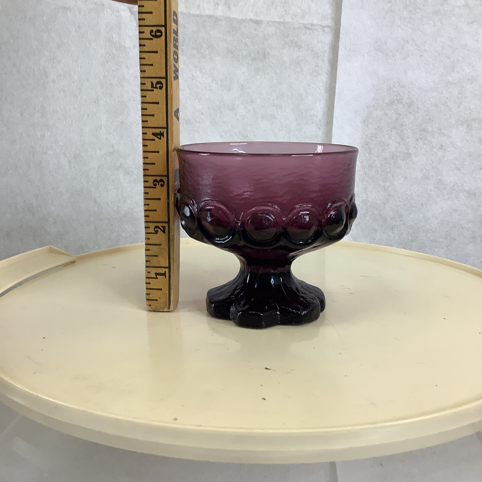 Tiffin Franciscan Madeira Amethyst Purple Plum Footed MCM Dessert Bowl